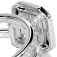 Load image into Gallery viewer, 1.05 CT Asscher Cut Lab Grown Diamond Halo Bridal Ring Set
