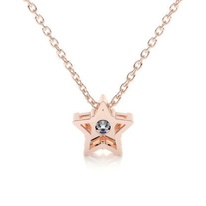 0.25 TCW Round Lab Grown Diamond Star Necklace 13