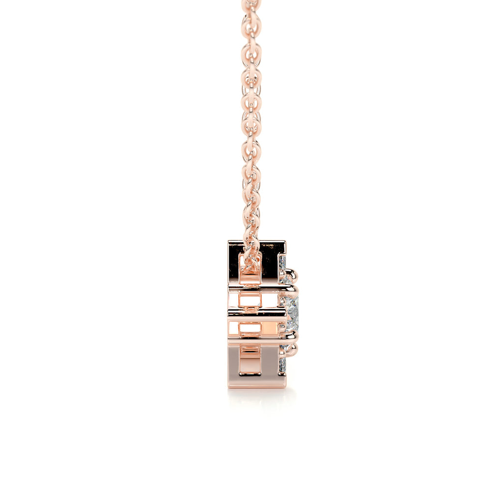 0.25 TCW Round Lab Grown Diamond Star Necklace 14
