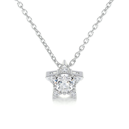 0.25 TCW Round Lab Grown Diamond Star Necklace 4