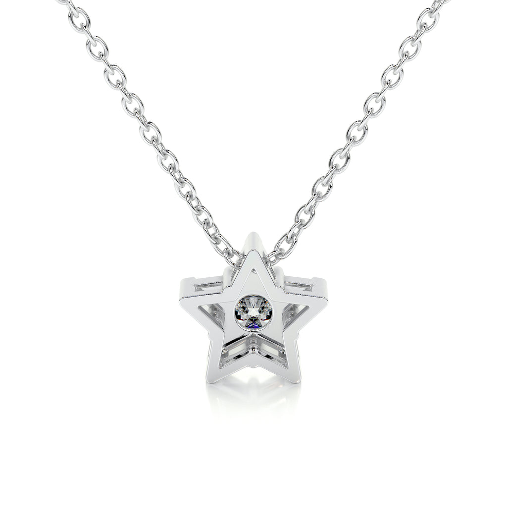 0.25 TCW Round Lab Grown Diamond Star Necklace