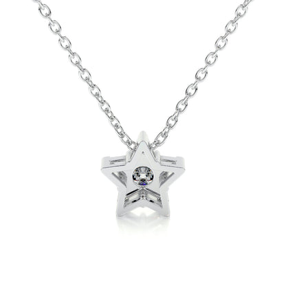 0.25 TCW Round Lab Grown Diamond Star Necklace 6