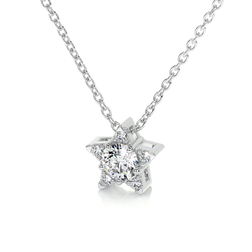 0.25 TCW Round Lab Grown Diamond Star Necklace 5