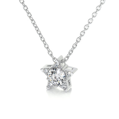 0.25 TCW Round Lab Grown Diamond Star Necklace 5