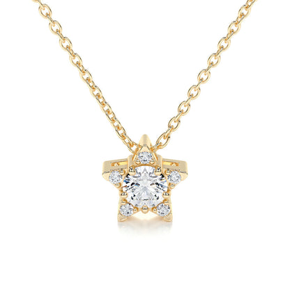 0.25 TCW Round Lab Grown Diamond Star Necklace 1