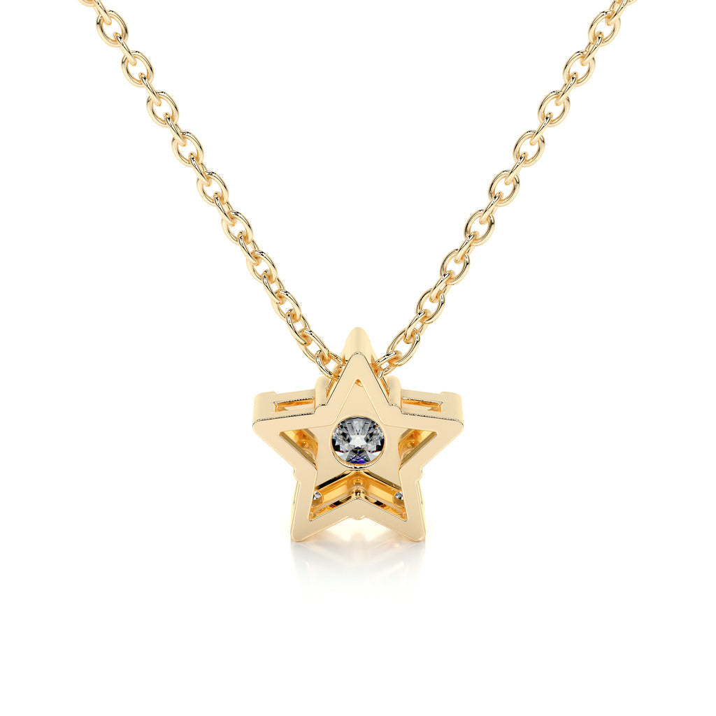 0.25 TCW Round Lab Grown Diamond Star Necklace 3