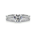 Load image into Gallery viewer, 1.0 CT Round Lab-Grown Diamond Pave Bridal Set - Exquisite Elegance
