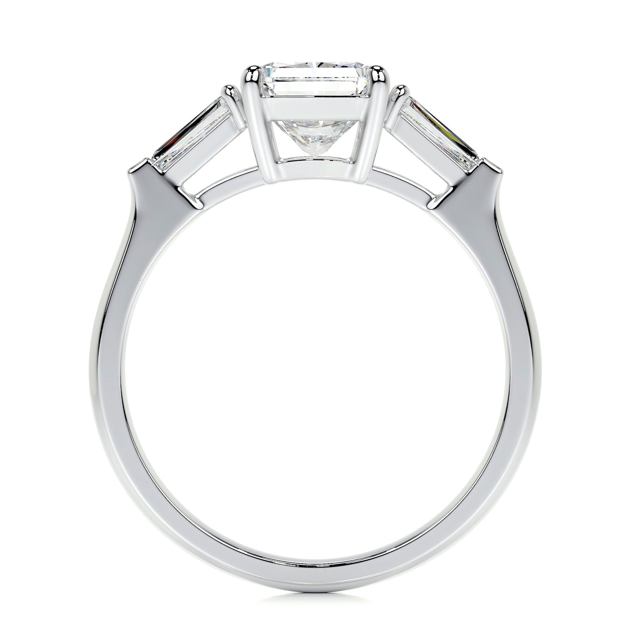 1.50 CT Radiant Cut Lab Grown Diamond Three-Stone Engagement Ring