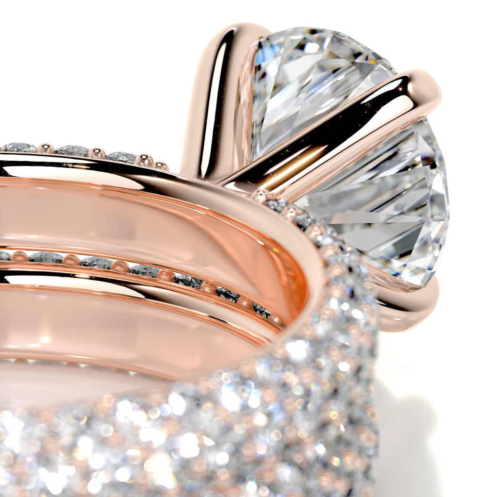 2.0 CT Round Lab Grown Diamond Pave Bridal Set 10