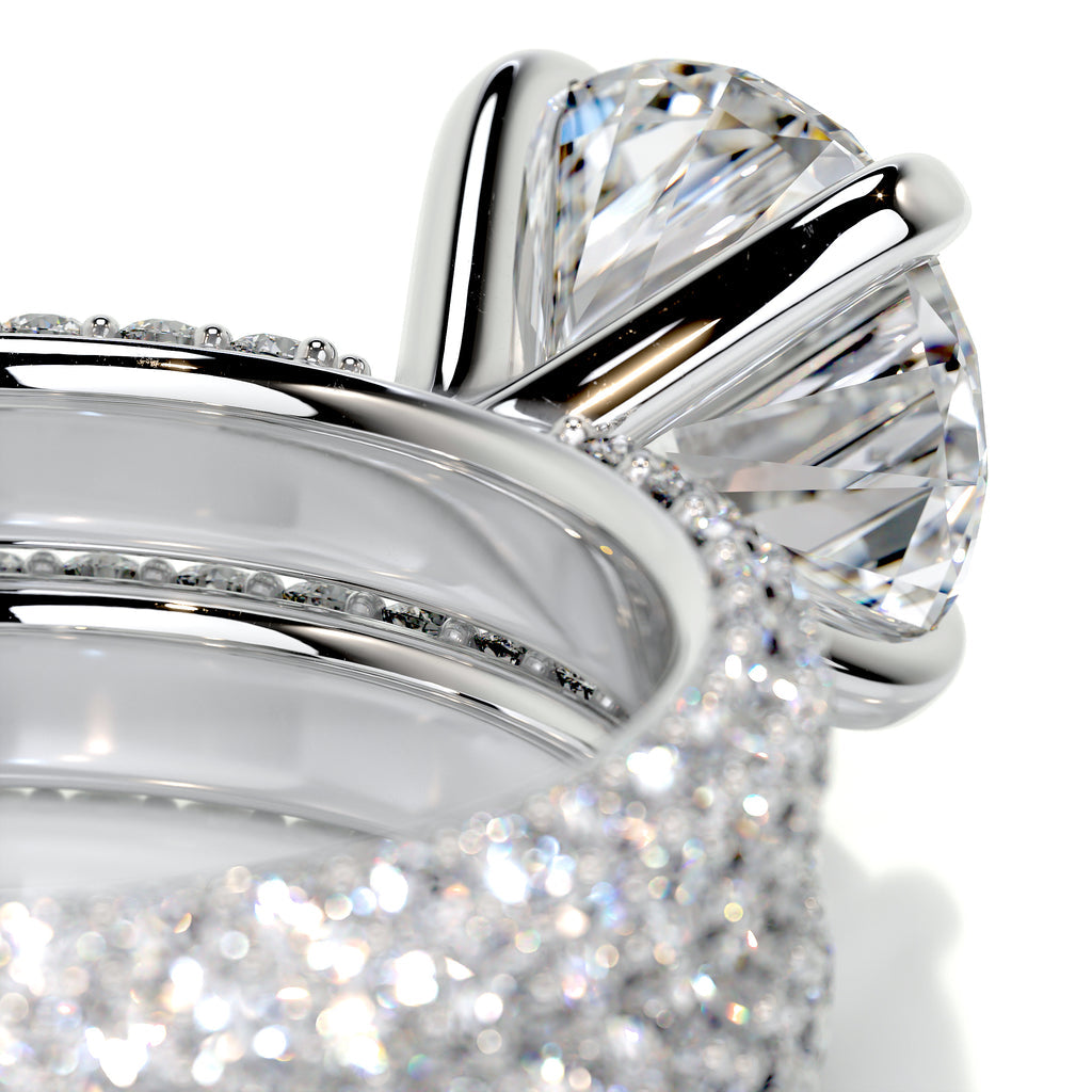 2.0 CT Round Lab Grown Diamond Pave Bridal Set 5