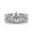 Load image into Gallery viewer, 2.0 CT Round Lab Grown Diamond Sparkling Eternity Bridal Set 1
