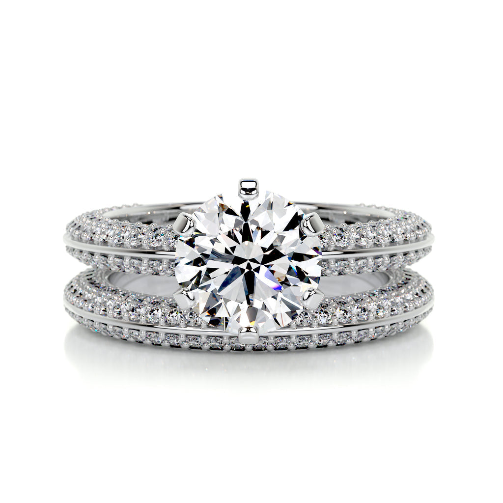 2.0 CT Round Lab Grown Diamond Sparkling Eternity Bridal Set 1