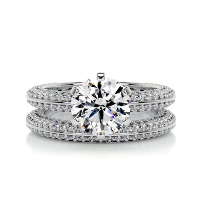 2.0 CT Round Lab Grown Diamond Sparkling Eternity Bridal Set 1