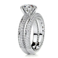 Load image into Gallery viewer, 2.0 CT Round Lab Grown Diamond Sparkling Eternity Bridal Set 6
