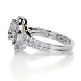 Load image into Gallery viewer, Exquisite 1.50 CT Round Lab Grown Diamond Halo Bridal Ring Set
