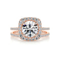 Load image into Gallery viewer, 2.0 CT Round Lab Grown Diamond Halo Elegance Bridal Set
