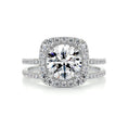 Load image into Gallery viewer, 2.0 CT Round Lab Grown Diamond Halo Elegance Bridal Set
