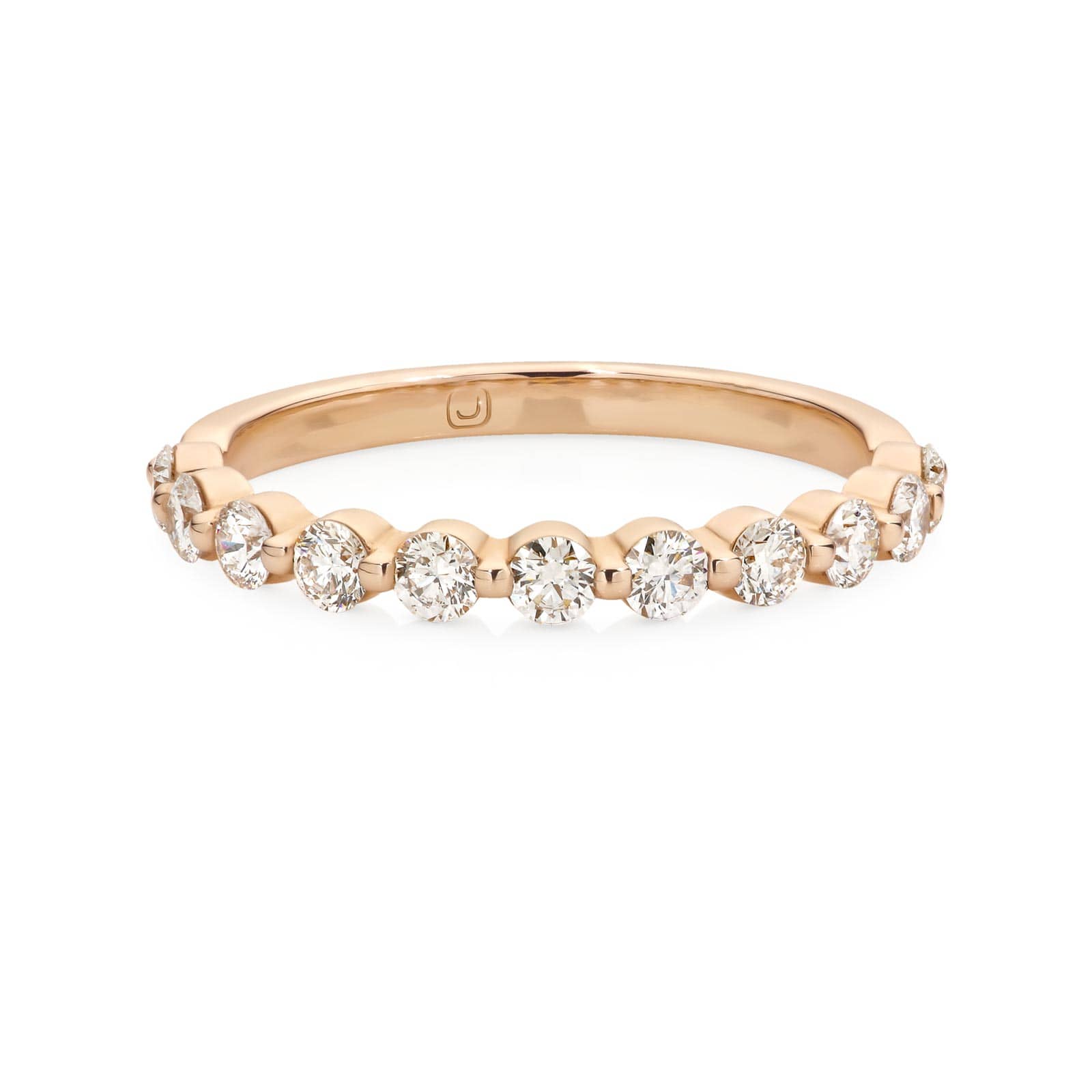Curved- 0.25 CT Marquise Lab Grown Diamond Wedding Band