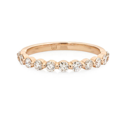 Curved- 0.25 CT Marquise Lab Grown Diamond Wedding Band