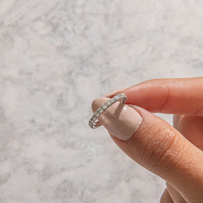 Curved- 0.25 CT Marquise Lab Grown Diamond Wedding Band