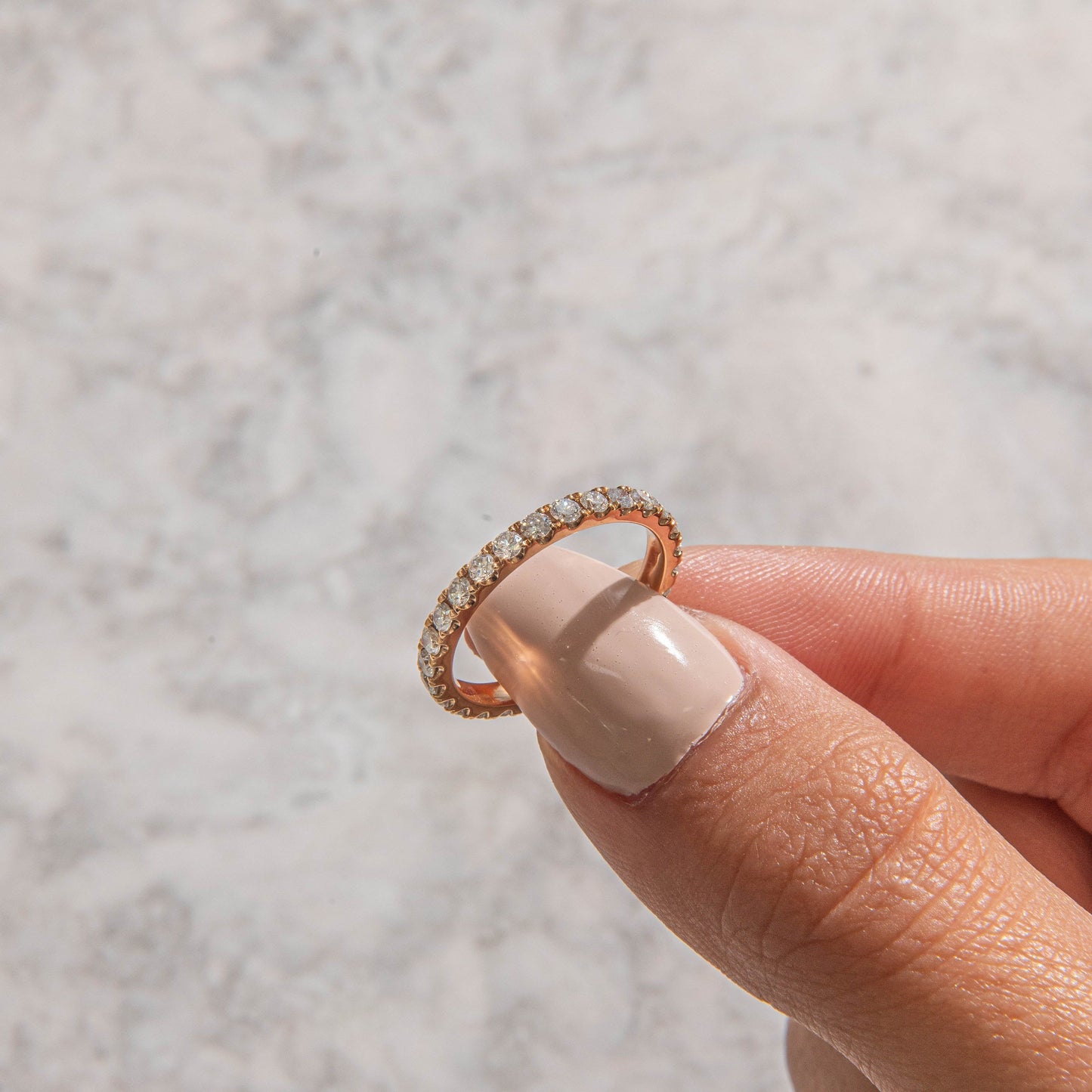Curved- 0.25 CT Marquise Lab Grown Diamond Wedding Band
