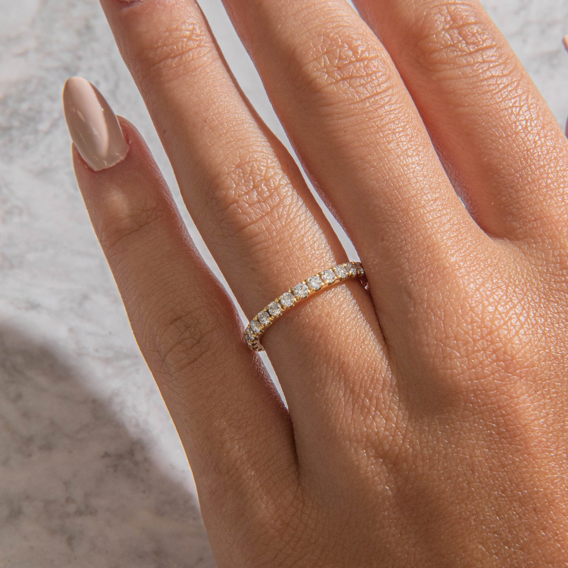 Curved- 0.25 CT Marquise Lab Grown Diamond Wedding Band