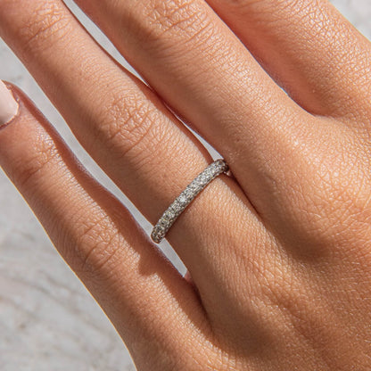 Curved- 0.25 CT Marquise Lab Grown Diamond Wedding Band