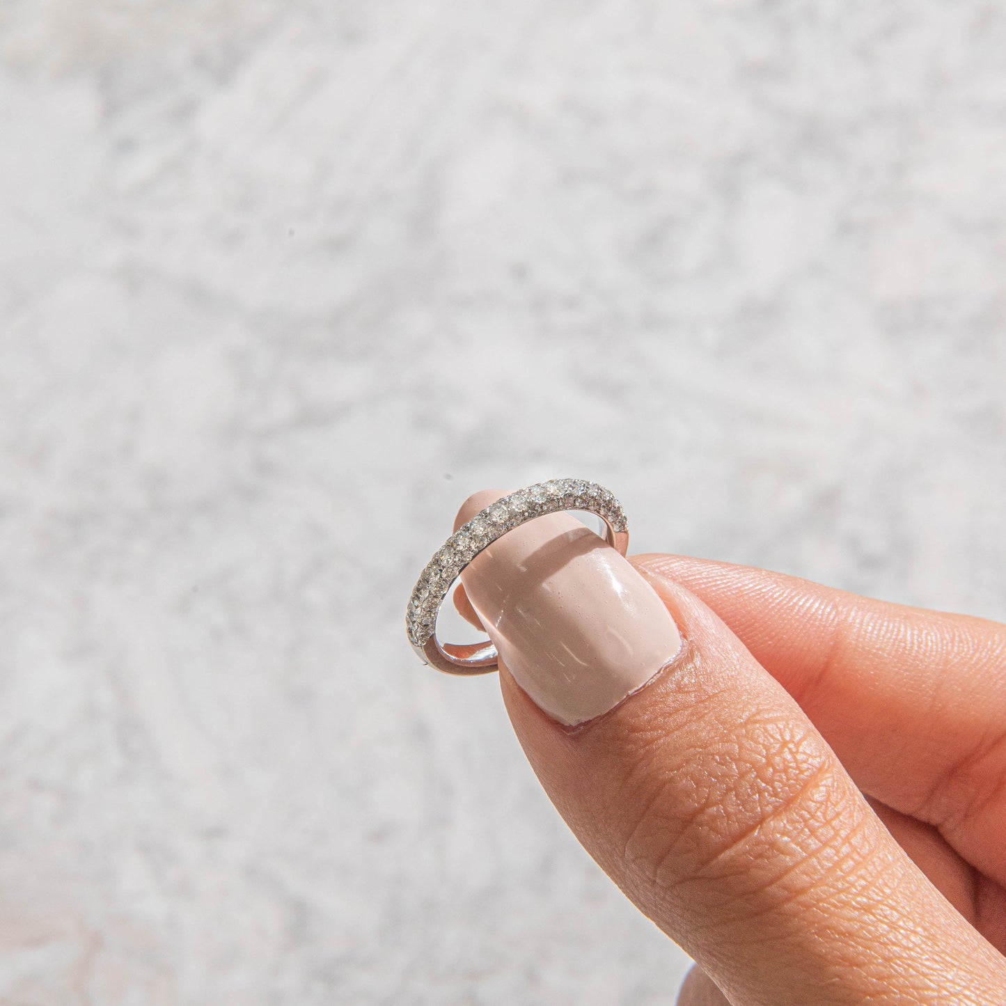 Curved- 0.25 CT Marquise Lab Grown Diamond Wedding Band