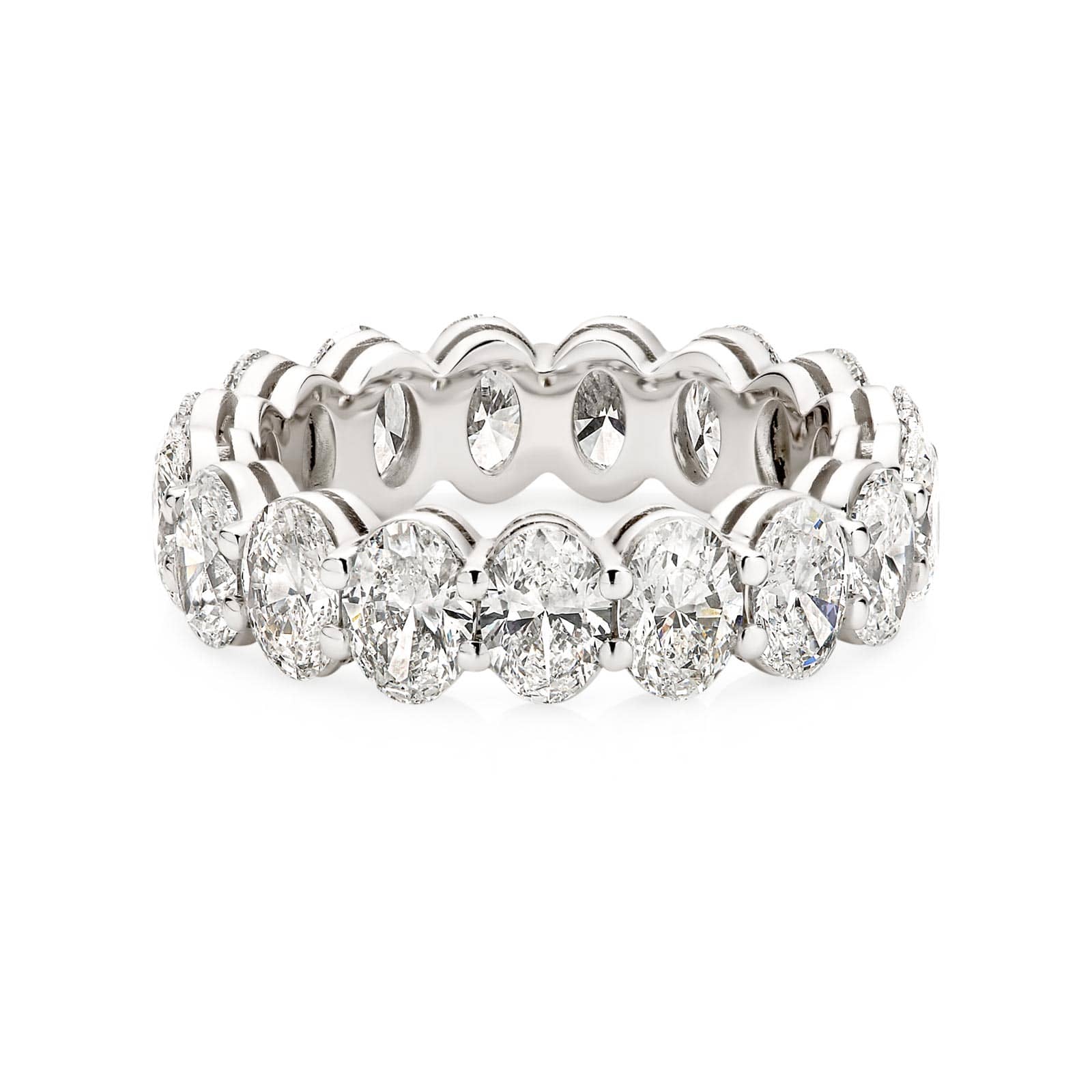 Curved- 0.25 CT Marquise Lab Grown Diamond Wedding Band