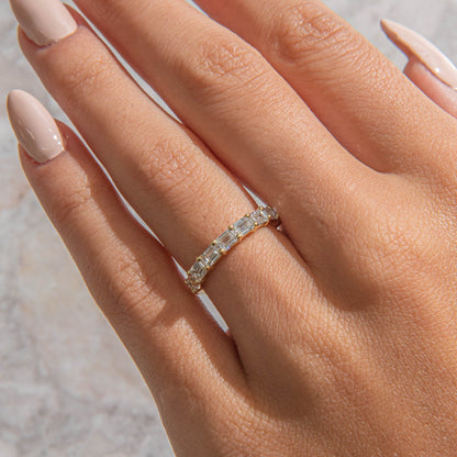 Curved- 0.25 CT Marquise Lab Grown Diamond Wedding Band