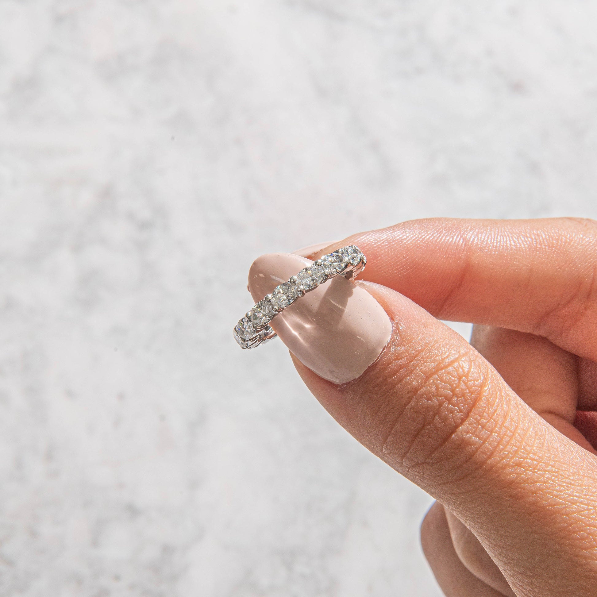 Curved- 0.25 CT Marquise Lab Grown Diamond Wedding Band