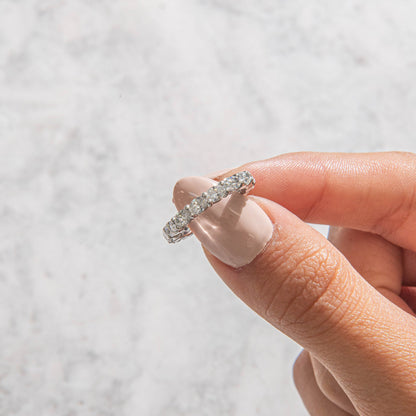 Curved- 0.25 CT Marquise Lab Grown Diamond Wedding Band