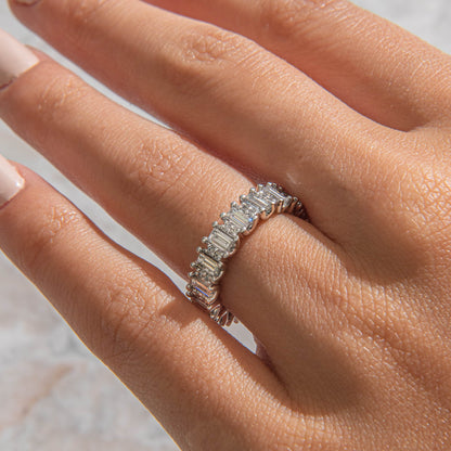 Curved- 0.25 CT Marquise Lab Grown Diamond Wedding Band