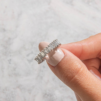 Curved- 0.25 CT Marquise Lab Grown Diamond Wedding Band