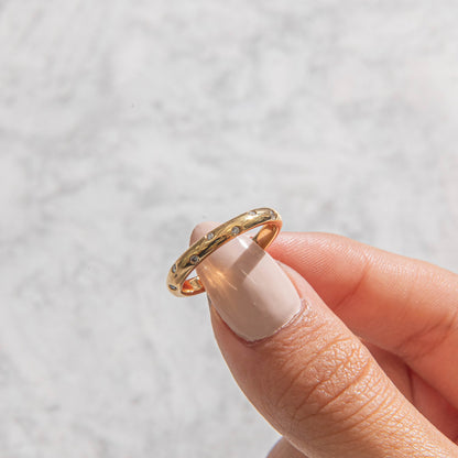 Curved- 0.25 CT Marquise Lab Grown Diamond Wedding Band