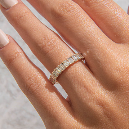 Curved- 0.25 CT Marquise Lab Grown Diamond Wedding Band