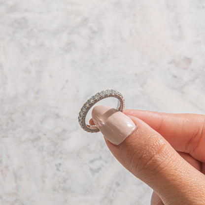 Curved- 0.25 CT Marquise Lab Grown Diamond Wedding Band