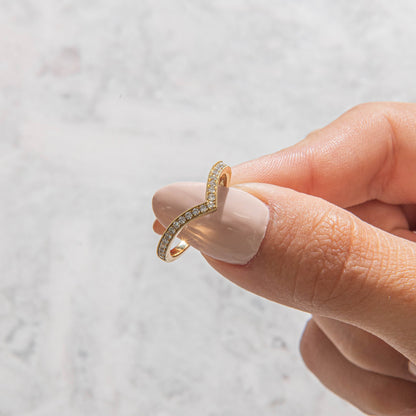 Curved- 0.25 CT Marquise Lab Grown Diamond Wedding Band