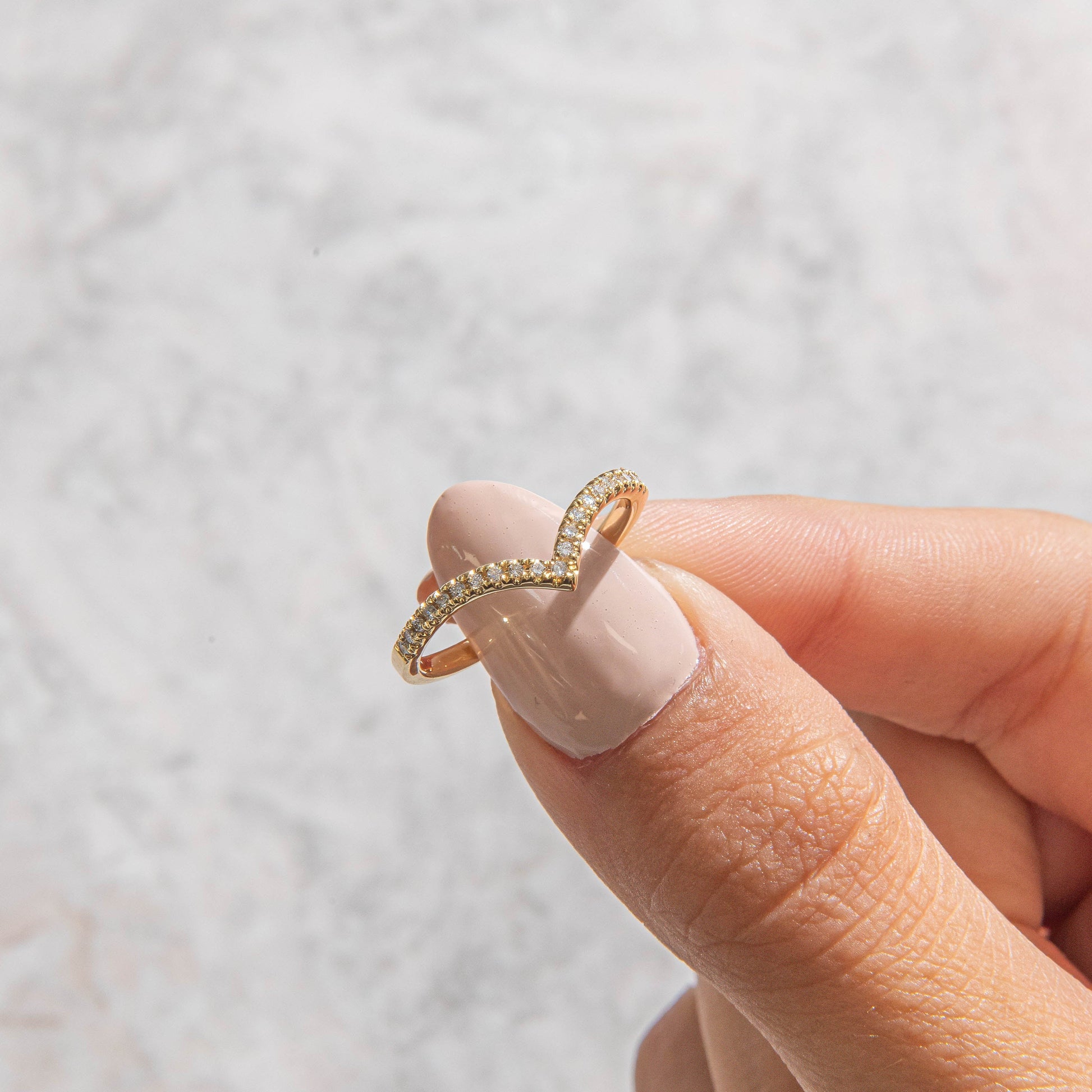 Curved- 0.25 CT Marquise Lab Grown Diamond Wedding Band