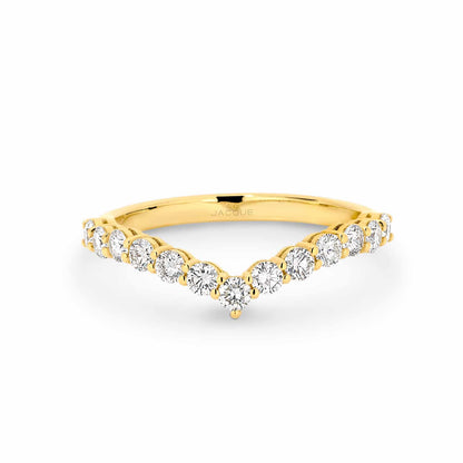 Curved- 0.25 CT Marquise Lab Grown Diamond Wedding Band