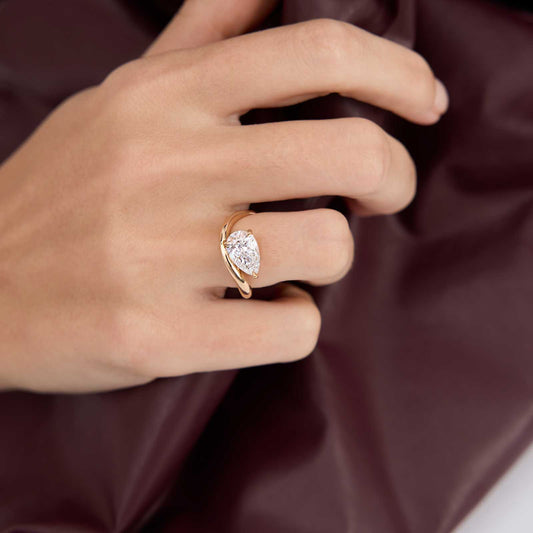 Hidden Halo-1.5 CT Round Lab Grown Diamond Engagement Ring