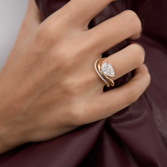 Hidden Halo-1.5 CT Round Lab Grown Diamond Engagement Ring