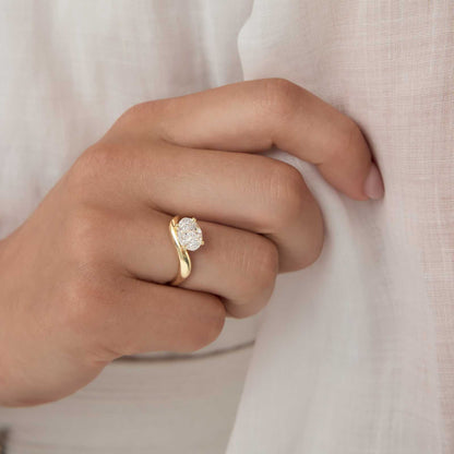 Hidden Halo-1.5 CT Round Lab Grown Diamond Engagement Ring