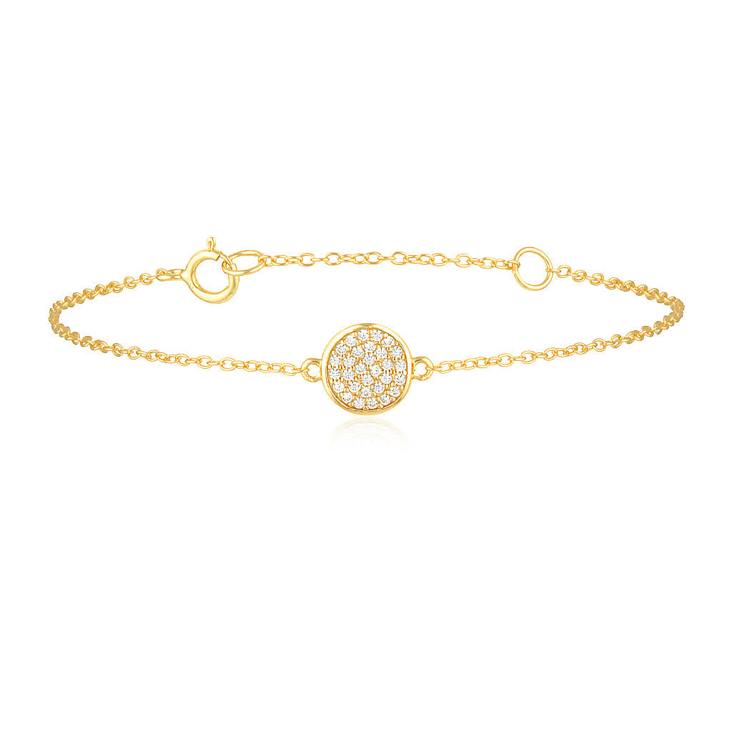 Elegant 0.3 TCW Round Lab-Grown Diamond Gold Bracelet