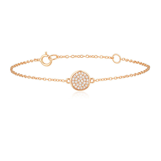 Elegant 0.3 TCW Round Lab-Grown Diamond Gold Bracelet