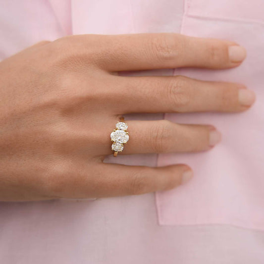 Hidden Halo-1.5 CT Round Lab Grown Diamond Engagement Ring