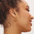 Load image into Gallery viewer, Elegant Gold Sculpted Hoop Earrings
