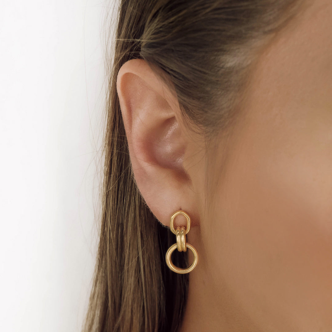 Elegant Silver Double Hoop Earrings 8