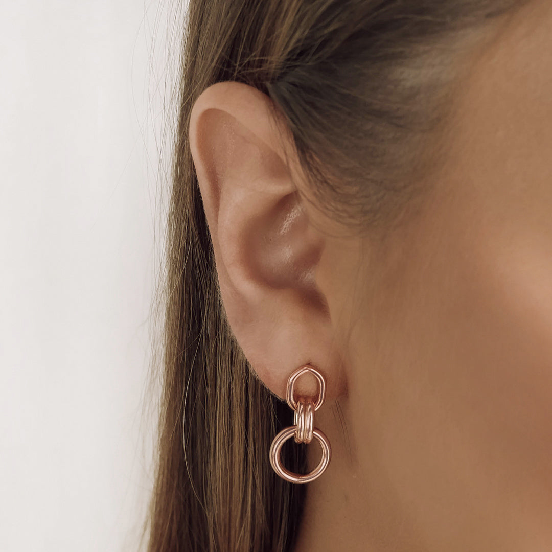 Elegant Silver Double Hoop Earrings 6