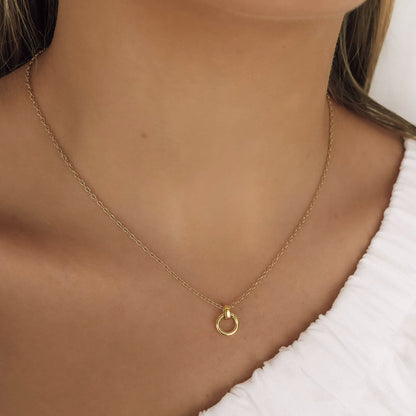 Eternal Elegance Gold Circle Pendant Necklace 9